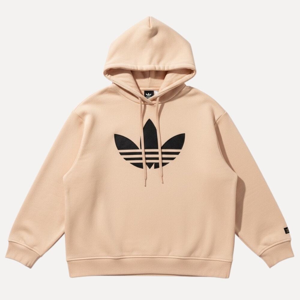 adidas Marimekko Hoodie Blush Pink Black Trefoil Logo Pullover Sweatshirt Size S